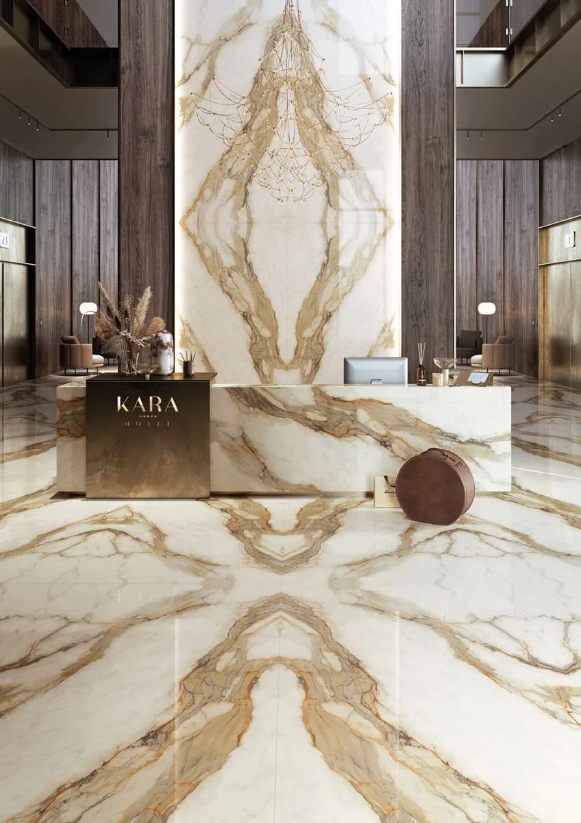 Calacatta Hermitage installed
